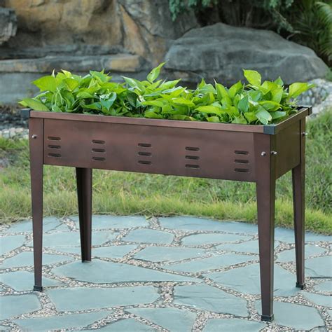 metal rectangular planter box|metal rectangular raised garden planter.